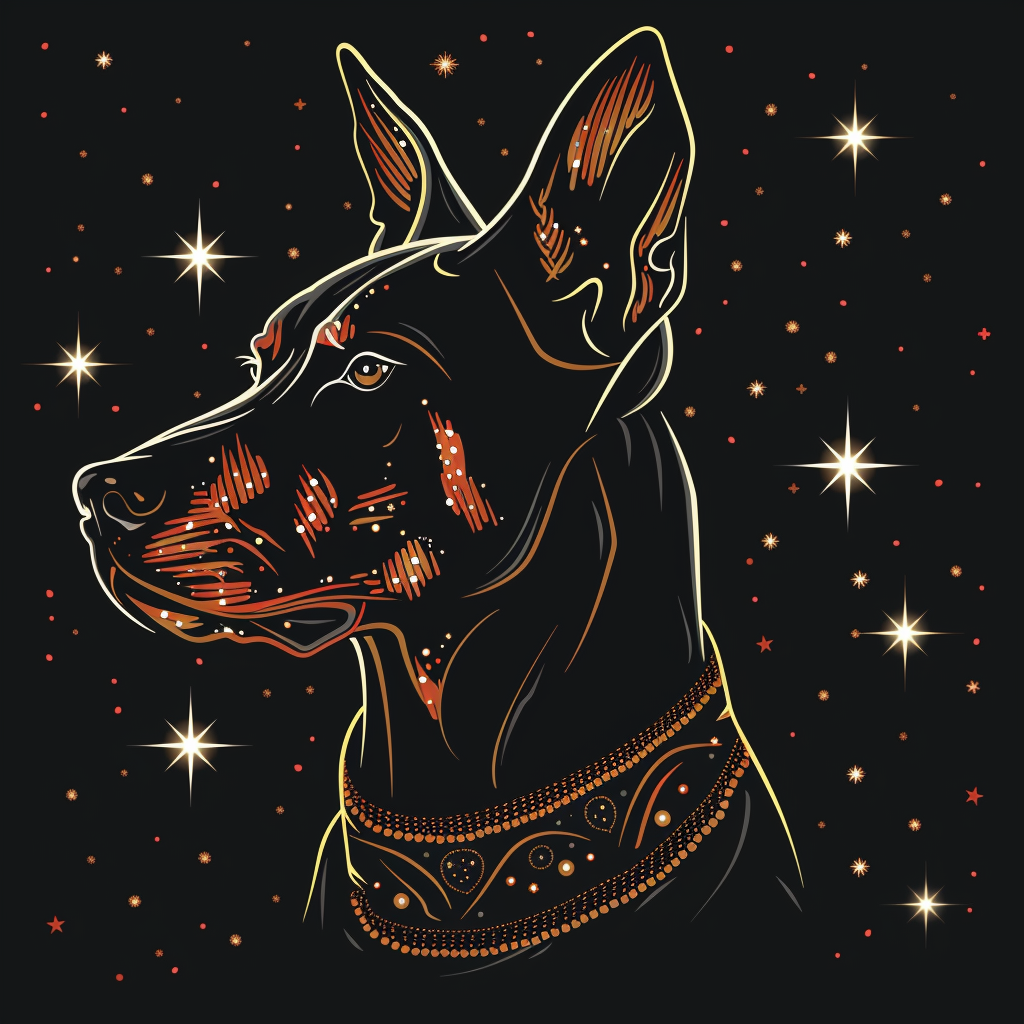 Cute and Adorable Doberman Pinscher Expressive surreal Vinyl Decal Sticker for Car, Laptop, Tumbler and more # F019317