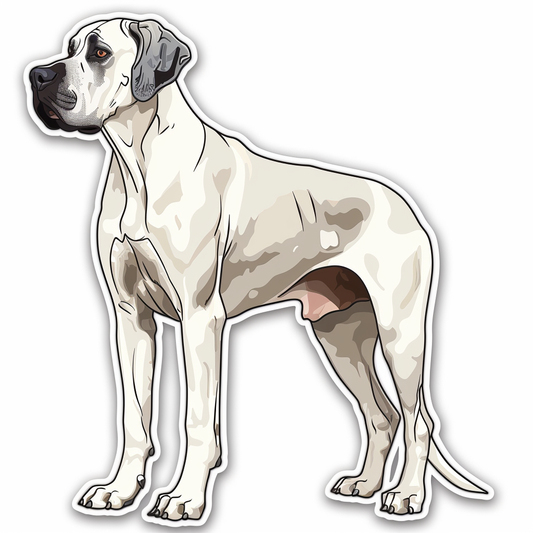 Great Dane Dog Expressive surreal Vinyl Decal Sticker for Car, Laptop, Tumbler and more # F022779
