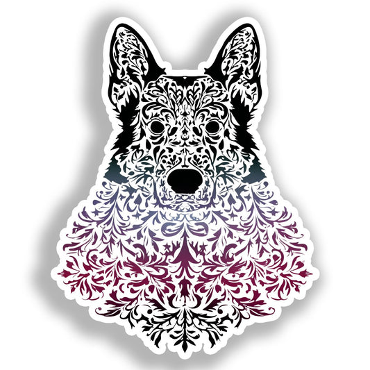 German Shepherd Dog Vinyl Decal Sticker for Car, Laptop, Tumbler and more # A019594-4" x 4"