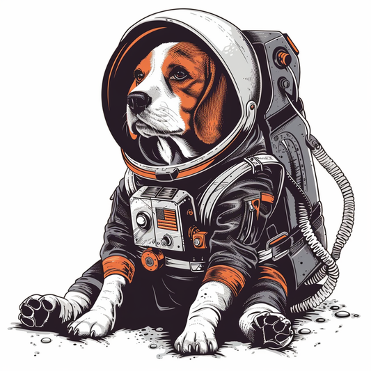 Beagle dog astronaut Vinyl Decal Sticker for Car, Laptop, Tumbler and more # F011926