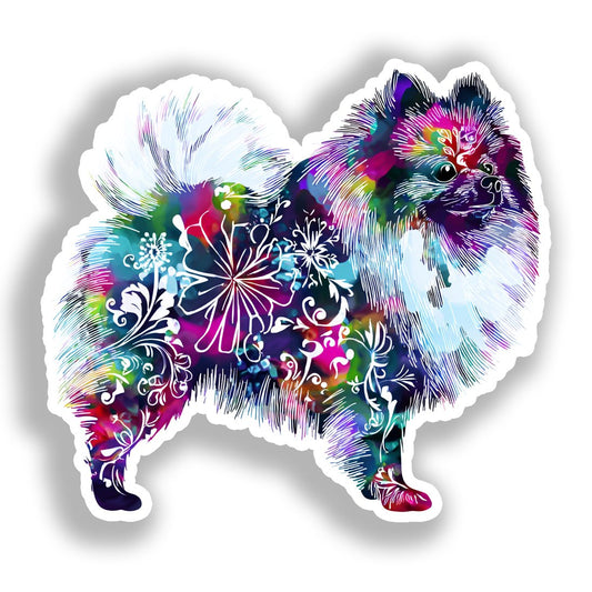 Pomeranian Dog Vinyl Decal Sticker for Car, Laptop, Tumbler and more # A017463-4" x 4"