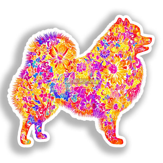 Pomeranian Dog Vinyl Decal Sticker for Car, Laptop, Tumbler and more # A017245-4" x 4"