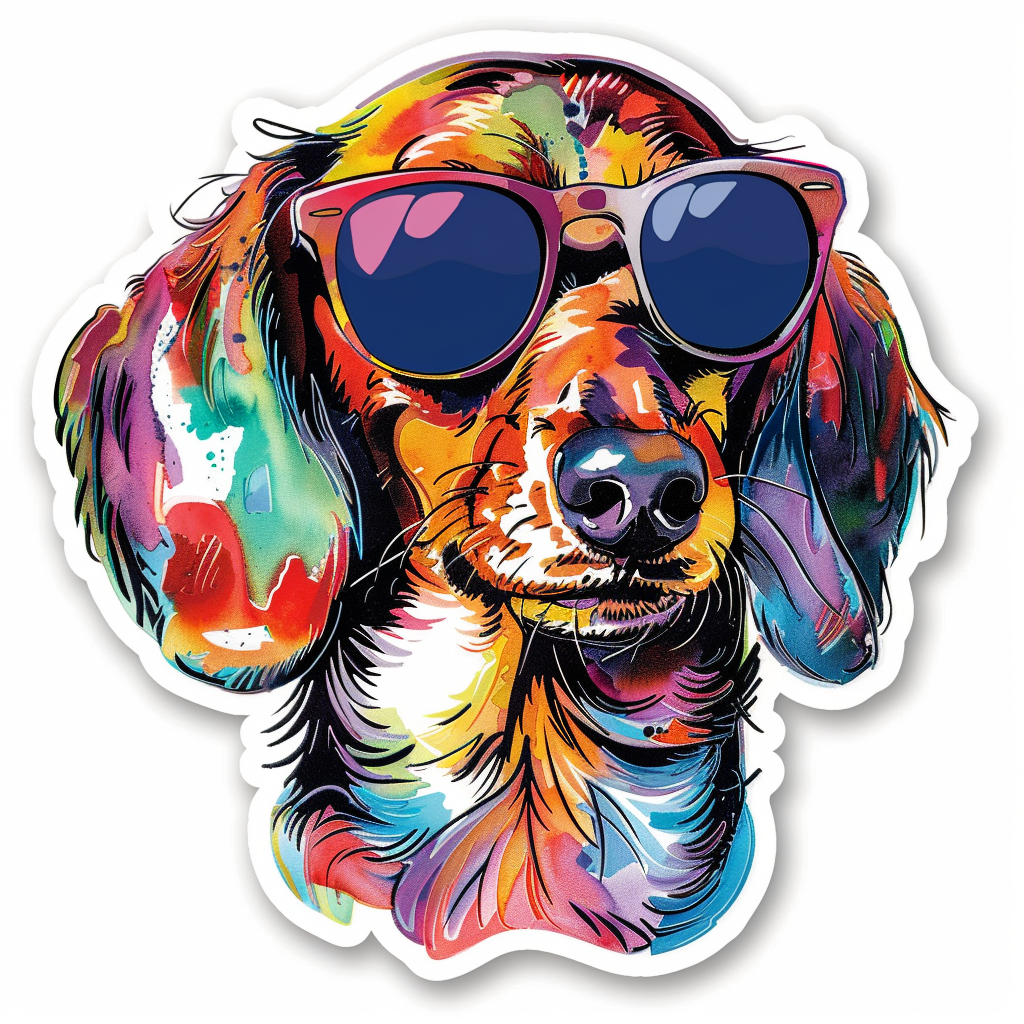 Dachshund Dog Vinyl Decal Sticker for Car, Laptop, Tumbler and more # F013004