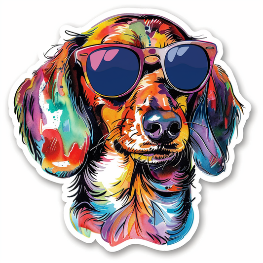 Dachshund Dog Vinyl Decal Sticker for Car, Laptop, Tumbler and more # F013004