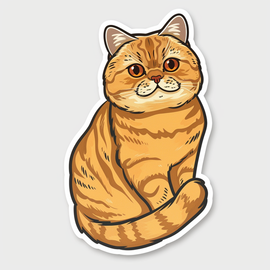Scottish Fold cat Vinyl Decal Sticker for Car, Laptop, Tumbler and more # F07572
