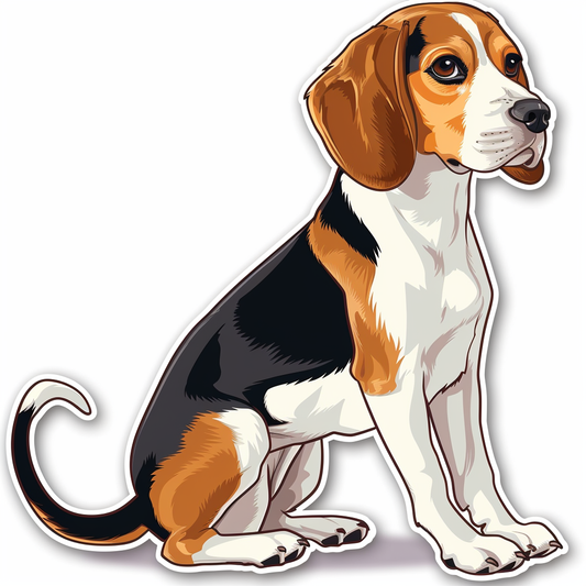 Beagle Dog Vinyl Decal Sticker for Car, Laptop, Tumbler and more # F07426