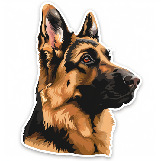 German Shepherd Dog Vinyl Decal Sticker for Car, Laptop, Tumbler and more # F07403