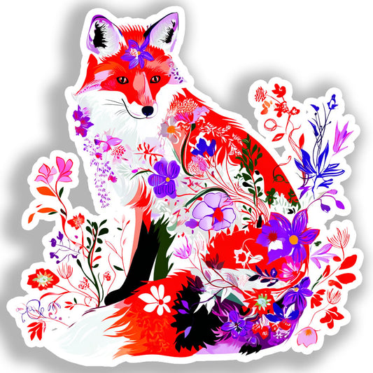 Fox Vinyl Decal Sticker for Car, Laptop, Tumbler and more # A019082-4" x 4"
