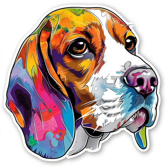 Beagle dog Vinyl Decal Sticker for Car, Laptop, Tumbler and more # F012123