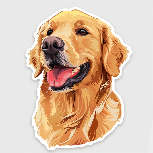 Golden Retriever Dog Vinyl Decal Sticker for Car, Laptop, Tumbler and more # F010525