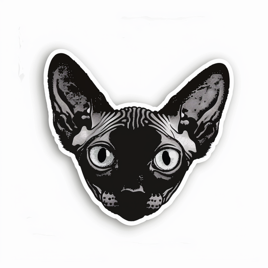 Sphynx Cat Vinyl Decal Sticker for Car, Laptop, Tumbler and more # F010085