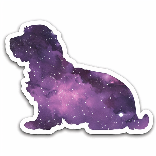 Cocker Spaniel Dog majestic Expressive surreal Vinyl Decal Sticker for Car, Laptop, Tumbler and more # F020355-4" x 4"