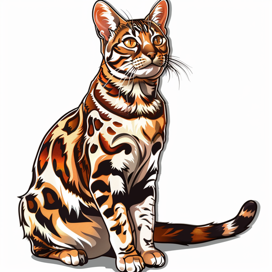 Bengal cat Vinyl Decal Sticker for Car, Laptop, Tumbler and more # F07872