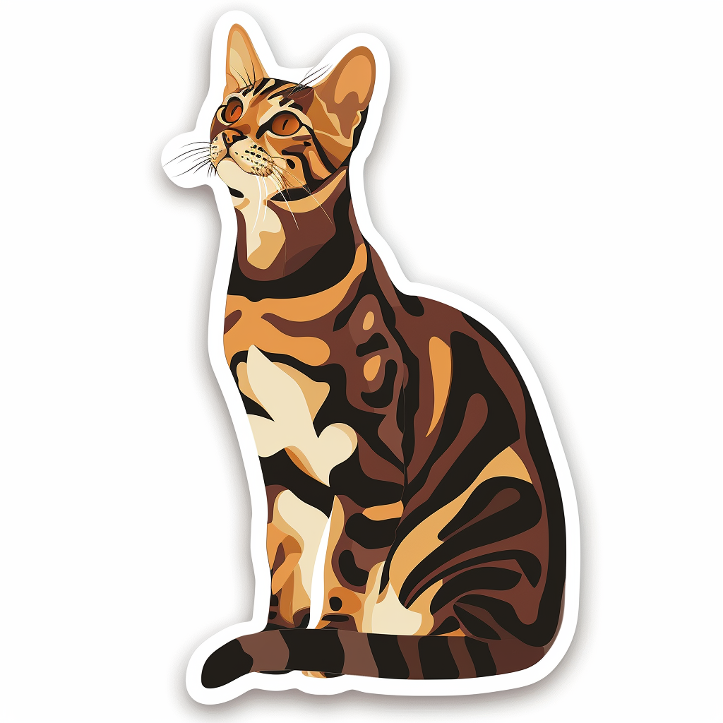 Bengal cat Vinyl Decal Sticker for Car, Laptop, Tumbler and more # F07867