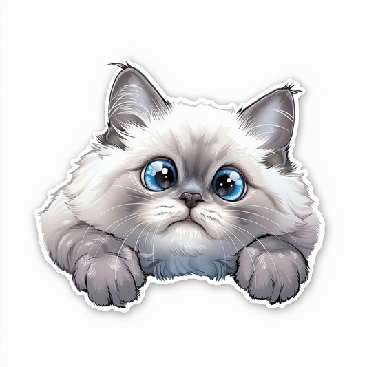 Ragdoll Cat Vinyl Decal Sticker for Car, Laptop, Tumbler and more # F010267