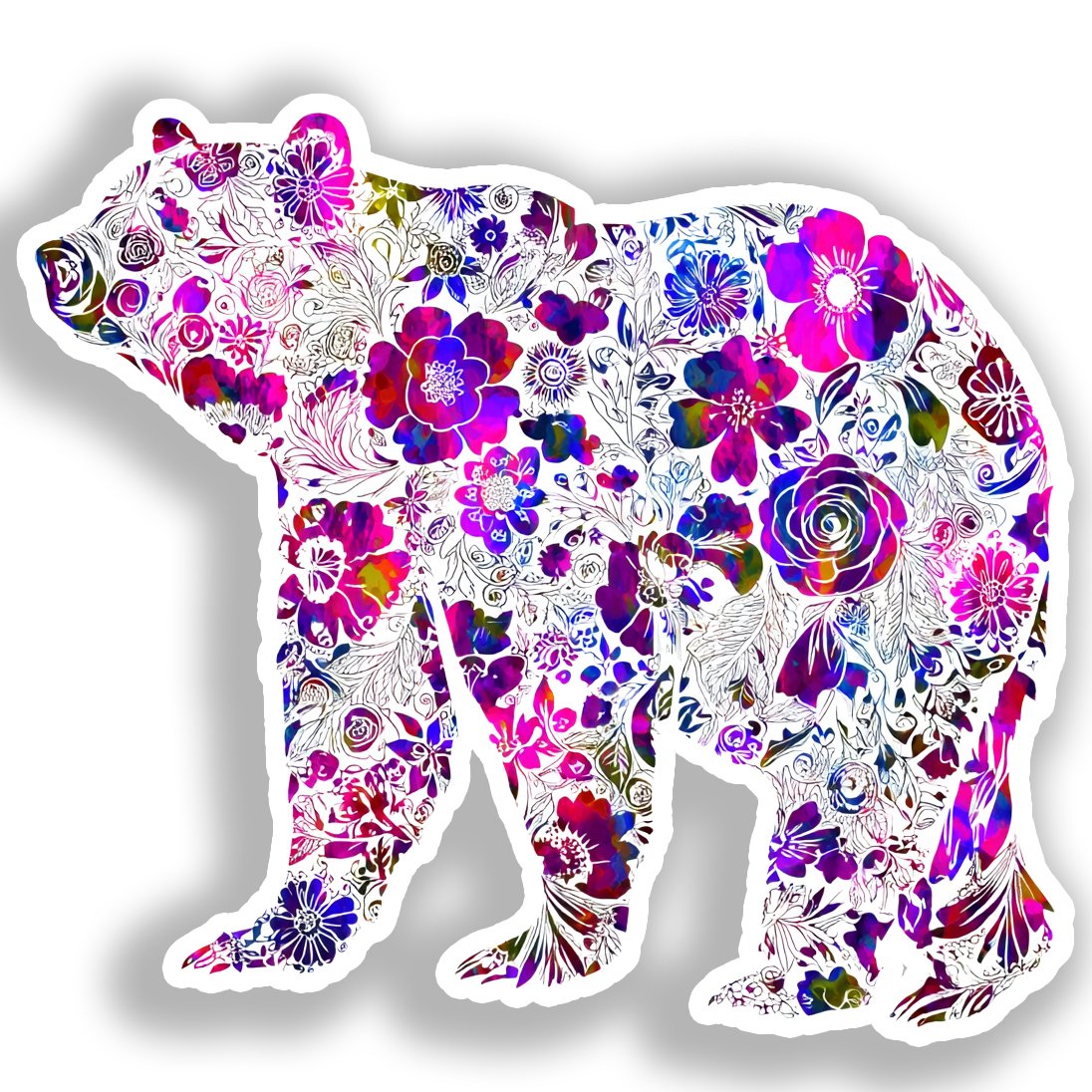Bear Vinyl Decal Sticker for Car, Laptop, Tumbler and more # A018572-4" x 4"