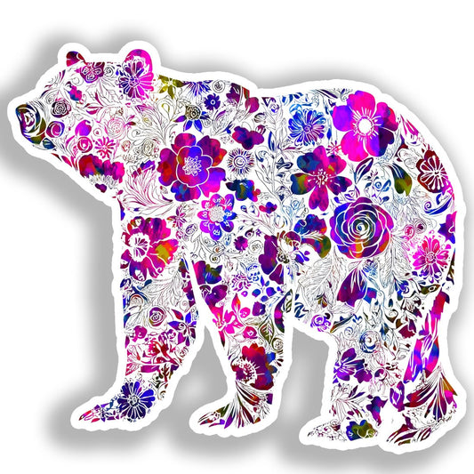 Bear Vinyl Decal Sticker for Car, Laptop, Tumbler and more # A018572-4" x 4"