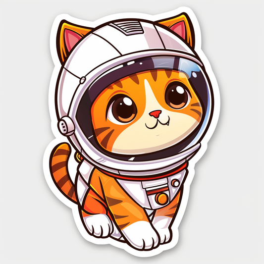 Cute and Adorable American Shorthair Expressive surreal Vinyl Decal Sticker for Car, Laptop, Tumbler and more # F018774