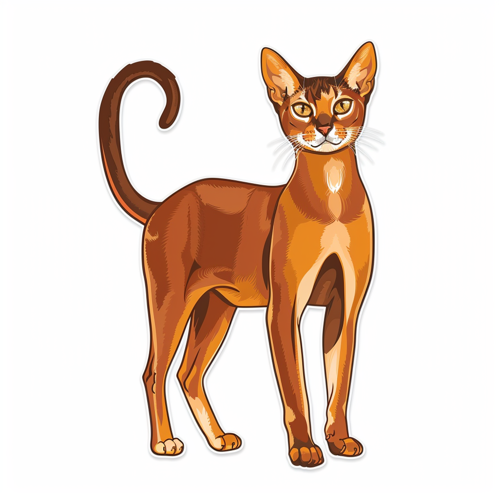 Abyssinian cat Vinyl Decal Sticker for Car, Laptop, Tumbler and more # F07718