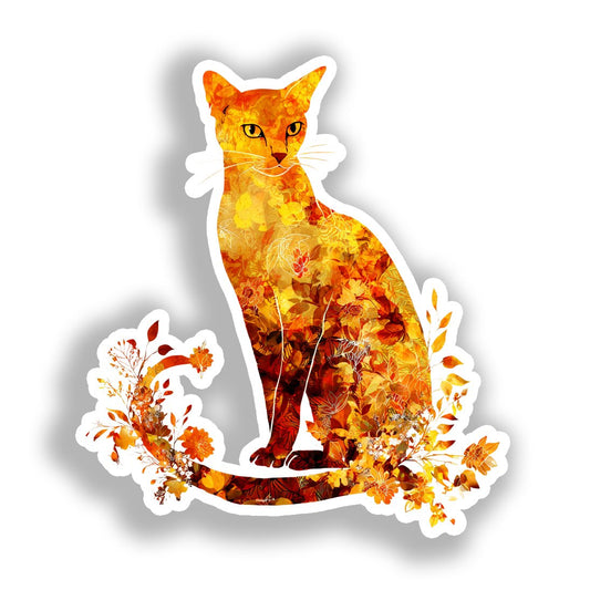 Abyssian Cat Vinyl Decal Sticker for Car, Laptop, Tumbler and more # A018859-4" x 4"