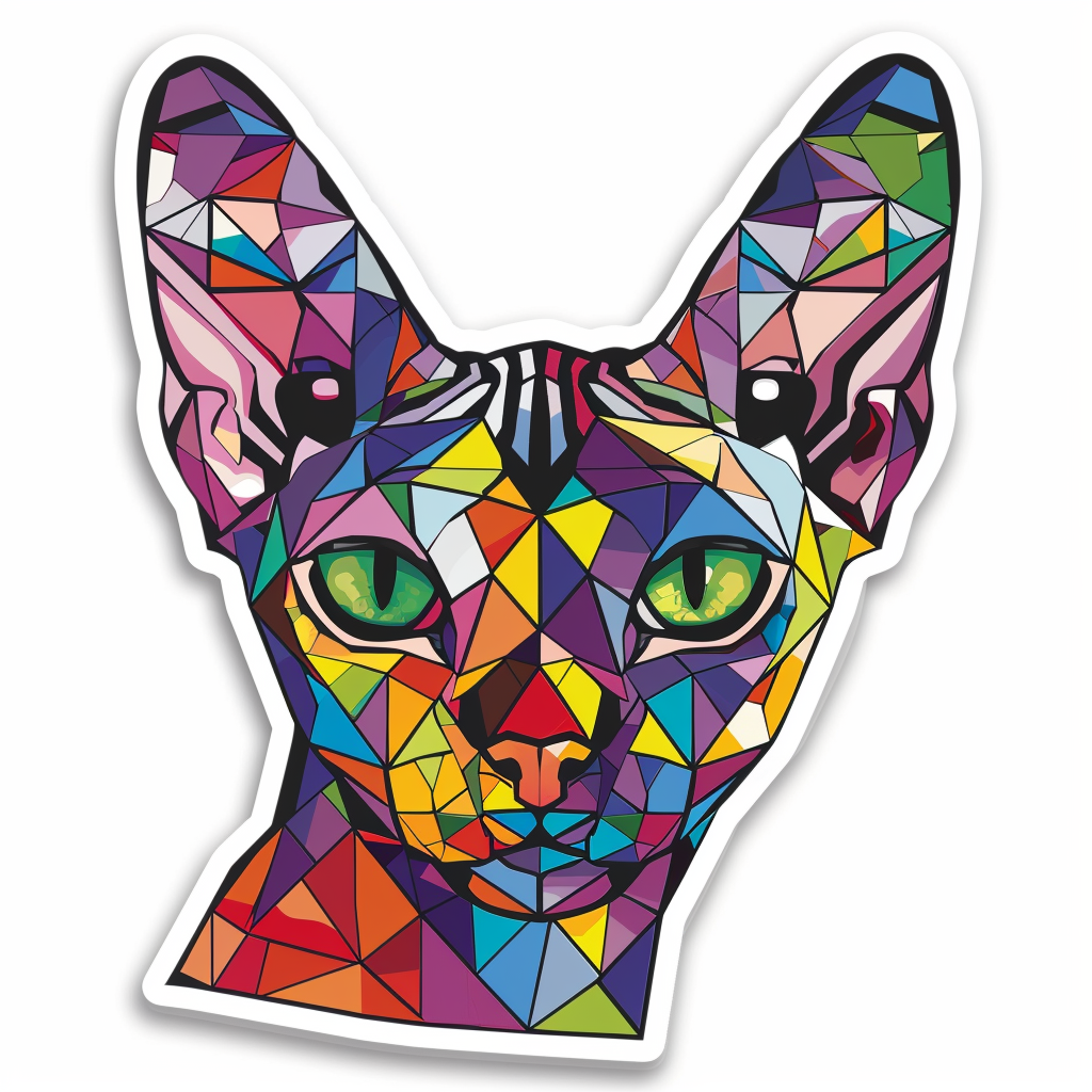 Sphynx Cat Vinyl Decal Sticker for Car, Laptop, Tumbler and more # F010138