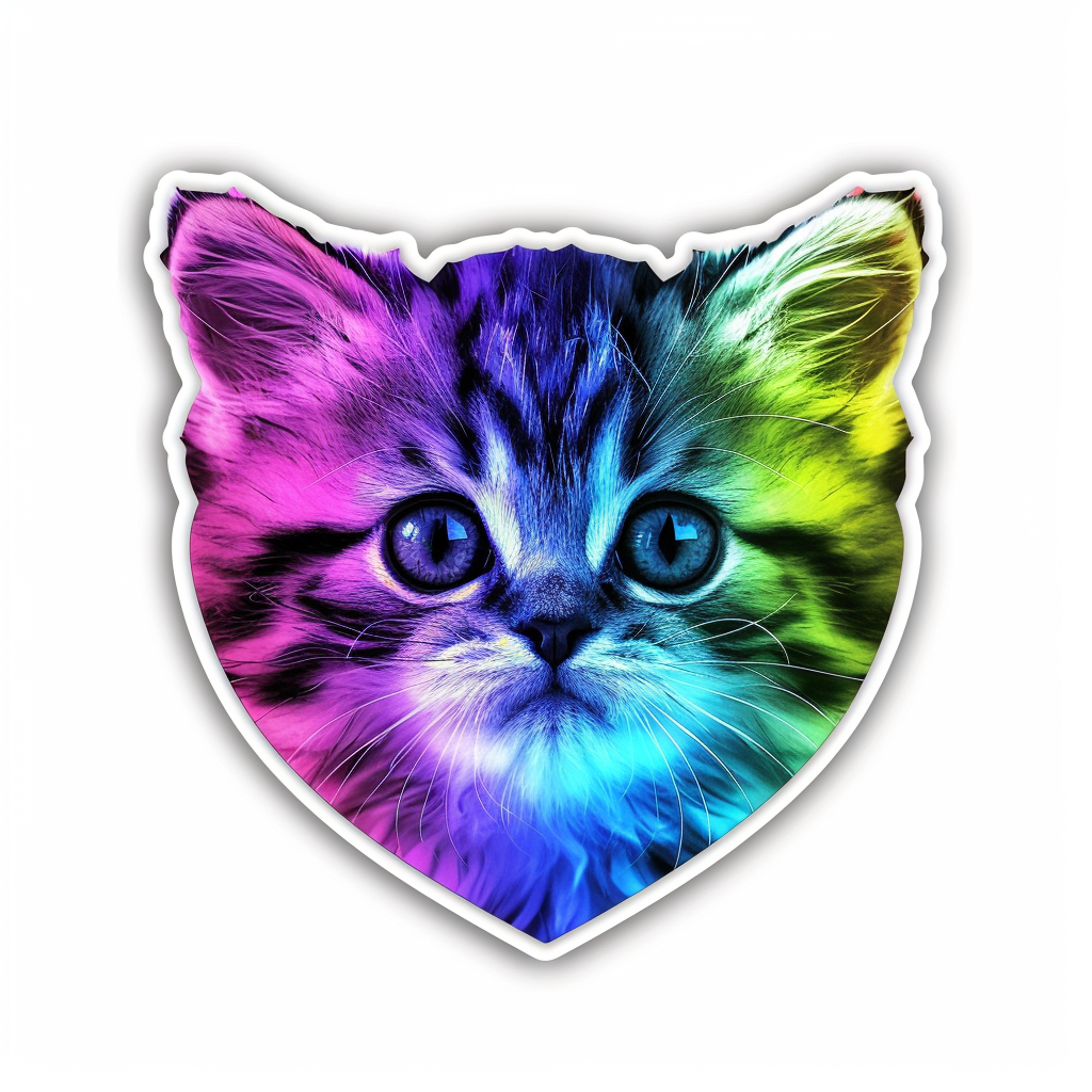 American Shorthair Cat majestic Expressive surreal Vinyl Decal Sticker for Car, Laptop, Tumbler and more # F018804