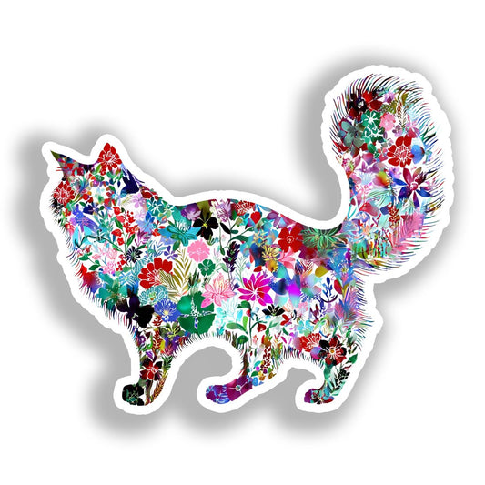 Norwegian Forest Cat Vinyl Decal Sticker for Car, Laptop, Tumbler and more # A019294-4" x 4"