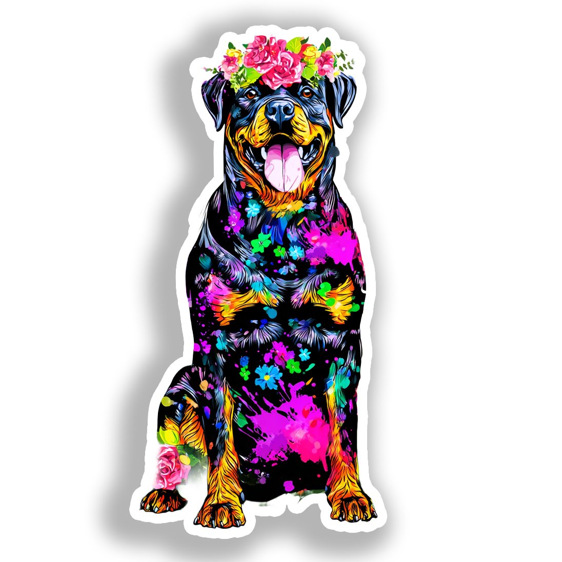 Rottweiler Dog Vinyl Decal Sticker for Car, Laptop, Tumbler and more # A018257-4" x 4"