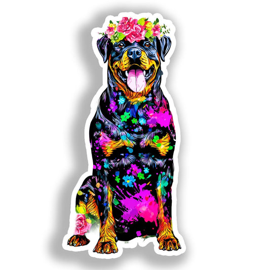 Rottweiler Dog Vinyl Decal Sticker for Car, Laptop, Tumbler and more # A018257-4" x 4"