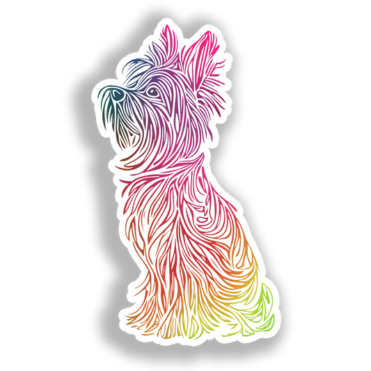 Yorkshire Terrier Dog Vinyl Decal Sticker for Car, Laptop, Tumbler and more # A017080-4" x 4"