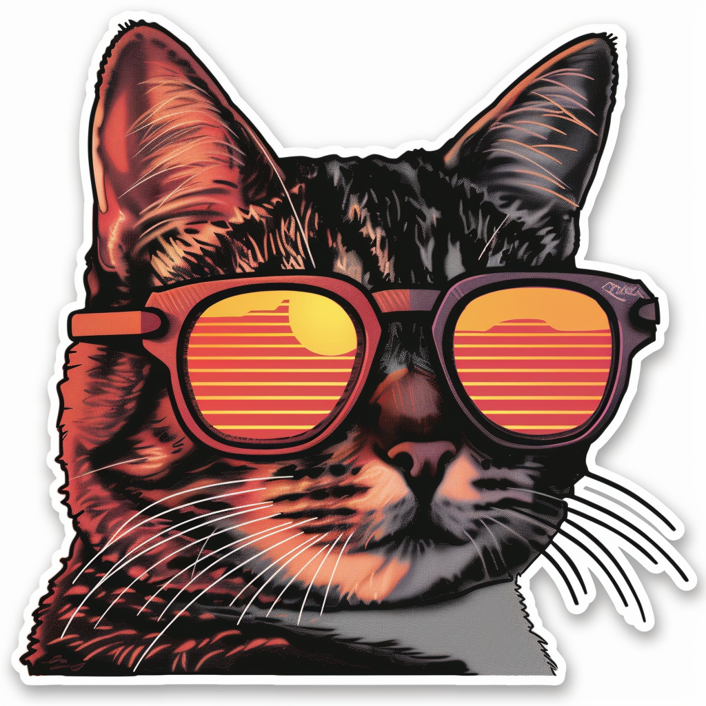 American Shorthair Cat majestic Expressive surreal Vinyl Decal Sticker for Car, Laptop, Tumbler and more # F018617