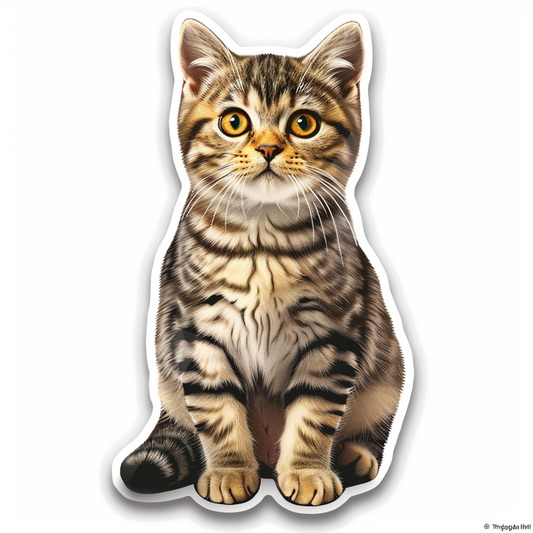 American Shorthair Cat majestic Expressive surreal Vinyl Decal Sticker for Car, Laptop, Tumbler and more # F018583