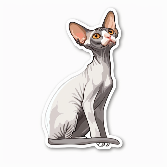 Sphynx Cat Vinyl Decal Sticker for Car, Laptop, Tumbler and more # F07606