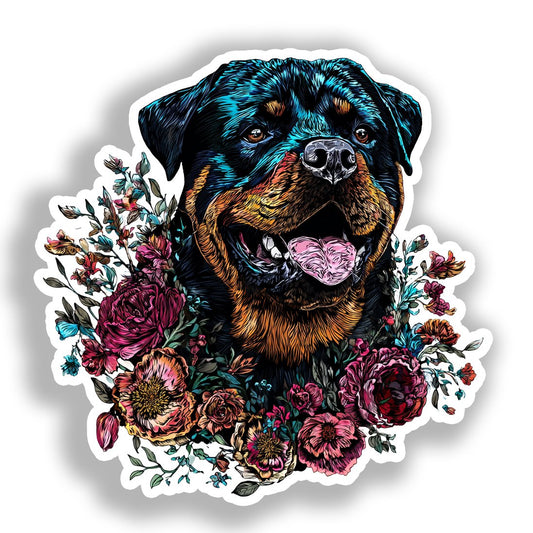 Rottweiler Dog Vinyl Decal Sticker for Car, Laptop, Tumbler and more # A018190-4" x 4"