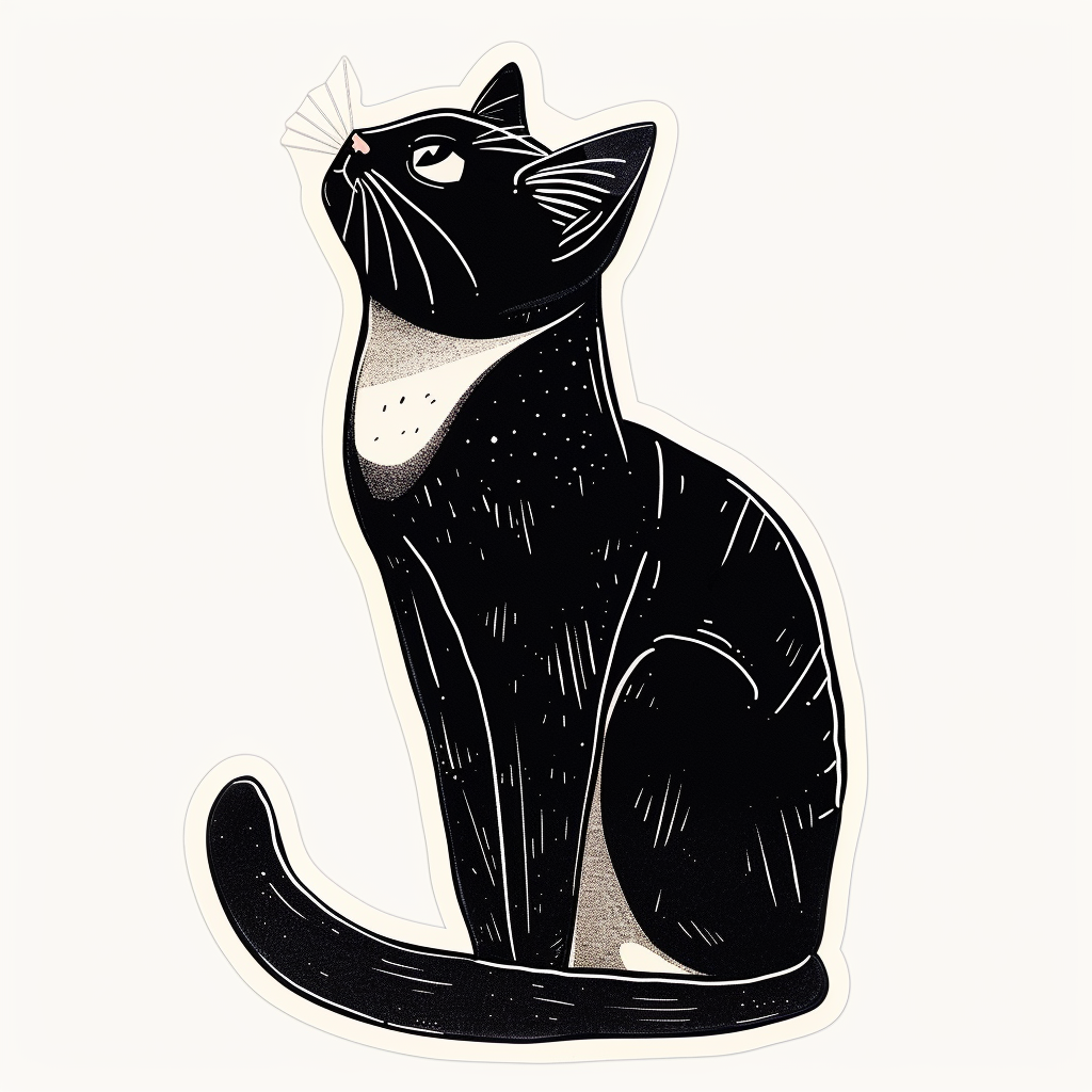 American Shorthair Cat majestic Expressive surreal Vinyl Decal Sticker for Car, Laptop, Tumbler and more # F018593