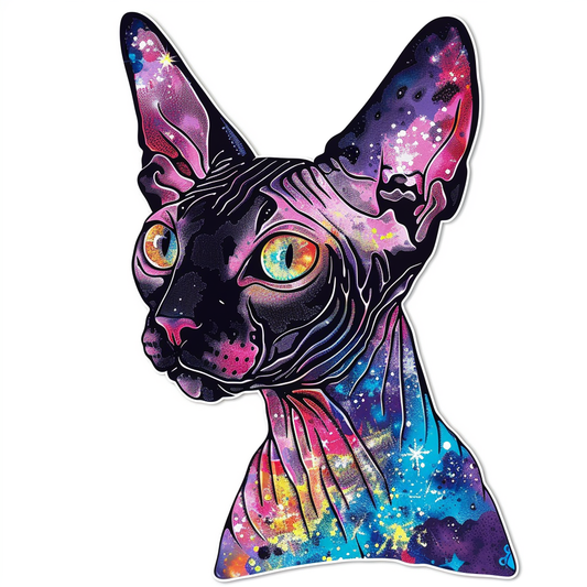 Sphynx Cat Vinyl Decal Sticker for Car, Laptop, Tumbler and more # F010120