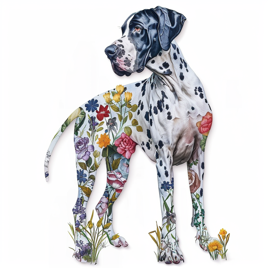 Great Dane Dog Expressive surreal Vinyl Decal Sticker for Car, Laptop, Tumbler and more # F022824