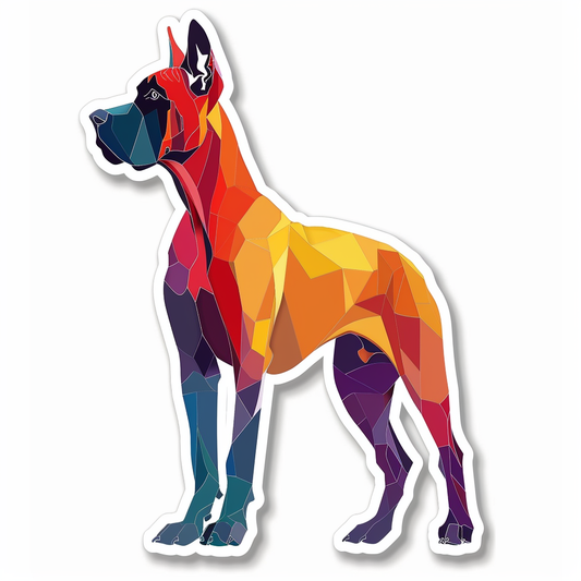 Great Dane Dog Expressive surreal Vinyl Decal Sticker for Car, Laptop, Tumbler and more # F022748