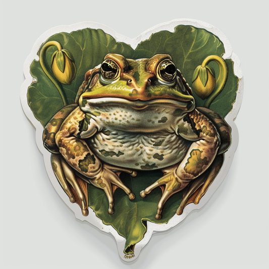 Sticker of a Frog majestic Expressive surreal Vinyl Decal Sticker for Car, Laptop, Tumbler and more # F016611
