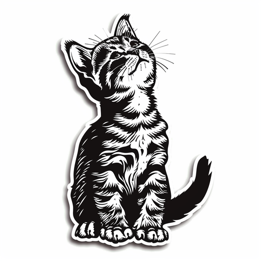 American Shorthair Cat majestic Expressive surreal Vinyl Decal Sticker for Car, Laptop, Tumbler and more # F018576