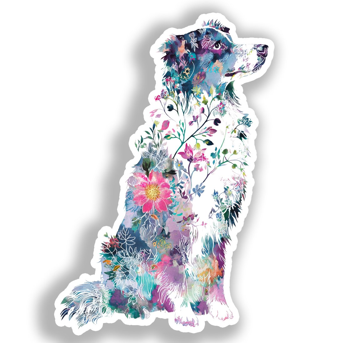 Australian Shepherd Dog Vinyl Decal Sticker for Car, Laptop, Tumbler and more # A018719-4" x 4"
