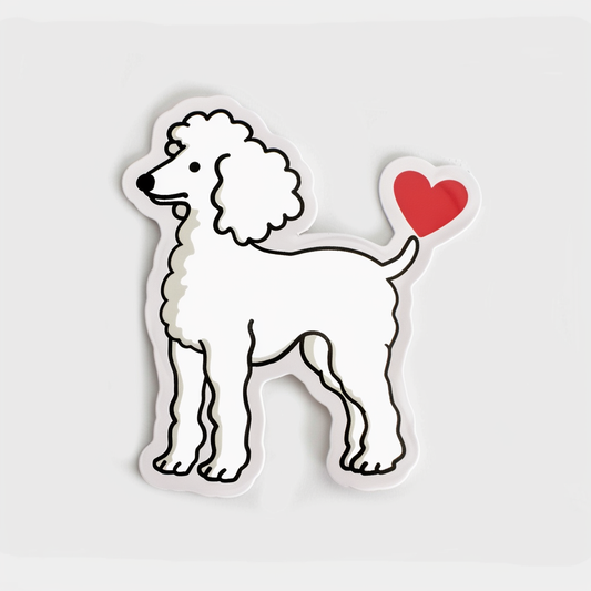 Poodle Dog heartcore Vinyl Decal Sticker for Car, Laptop, Tumbler and more # F012413