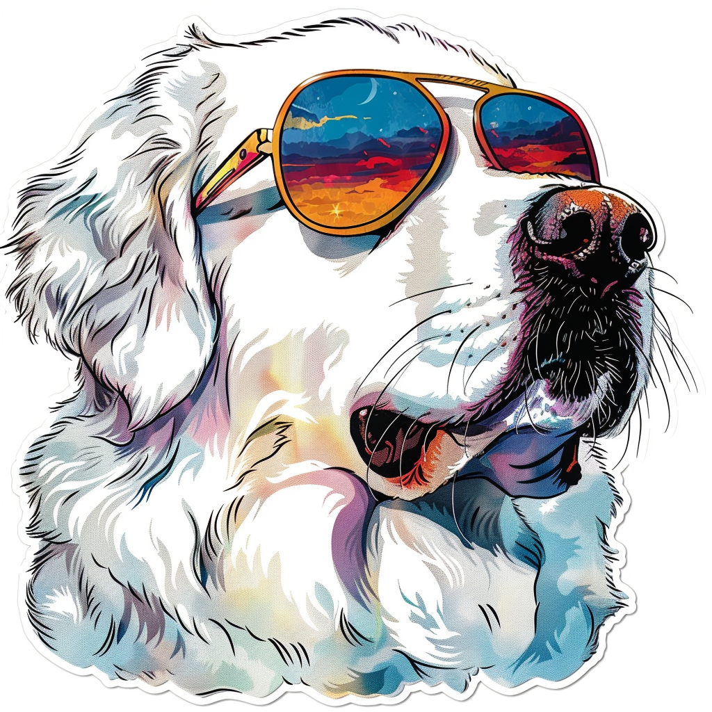 Great Pyrenees dog  Vinyl Decal Sticker for Car, Laptop, Tumbler and more # F023696