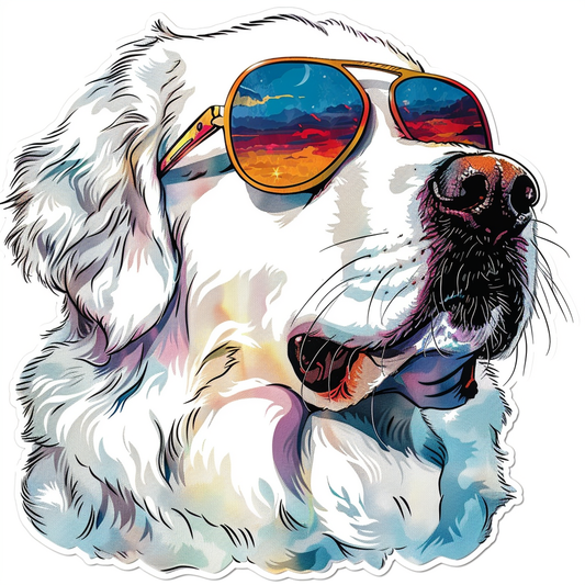 Great Pyrenees dog  Vinyl Decal Sticker for Car, Laptop, Tumbler and more # F023696