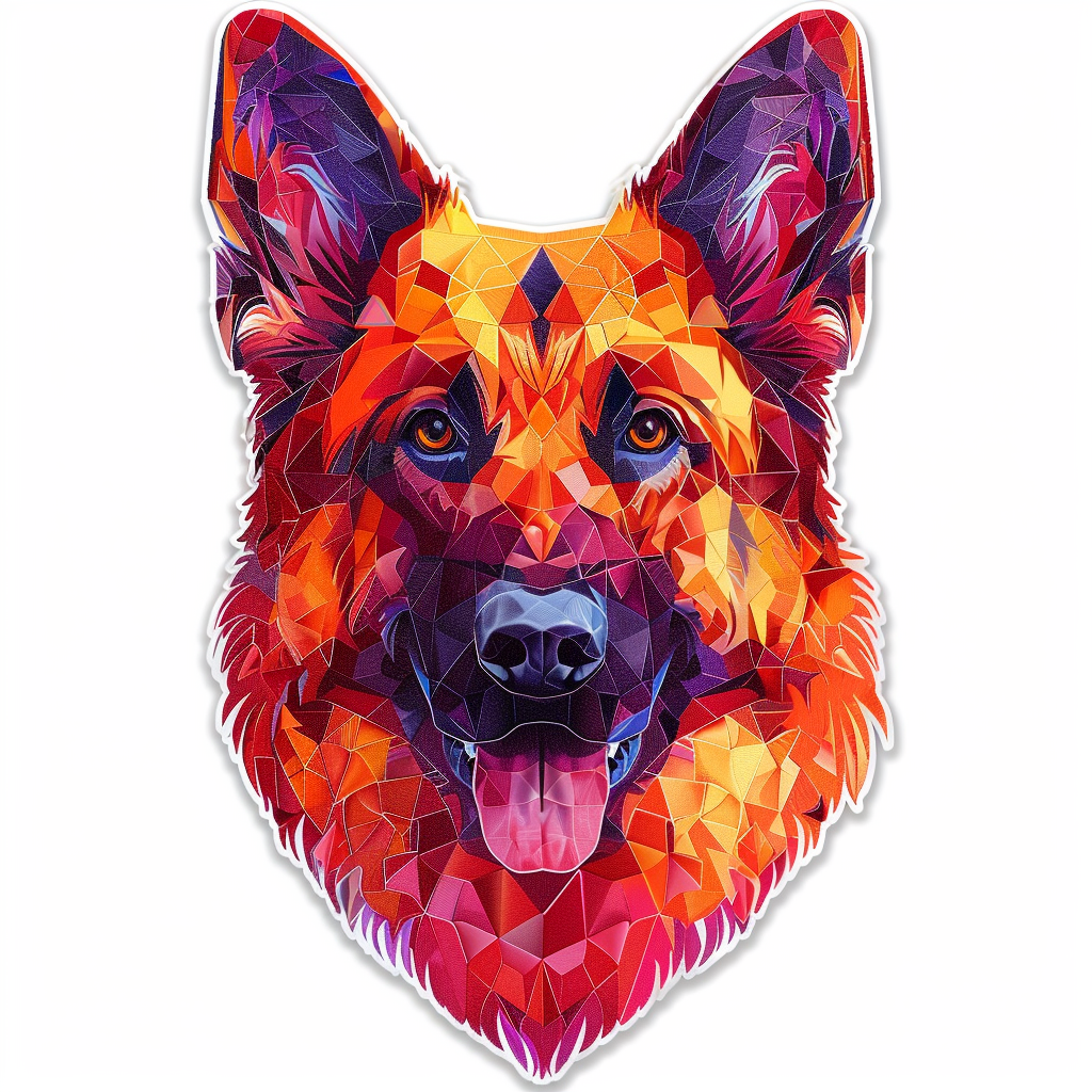German Shepherd Dog Vinyl Decal Sticker for Car, Laptop, Tumbler and more # F011346