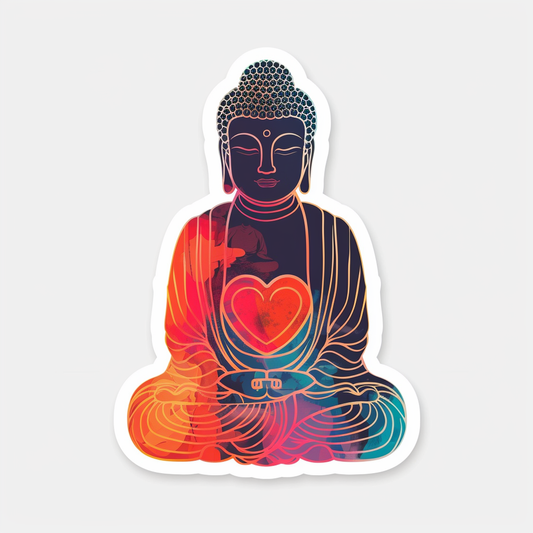 Buddha majestic Expressive surreal Vinyl Decal Sticker for Car, Laptop, Tumbler and more # F017094