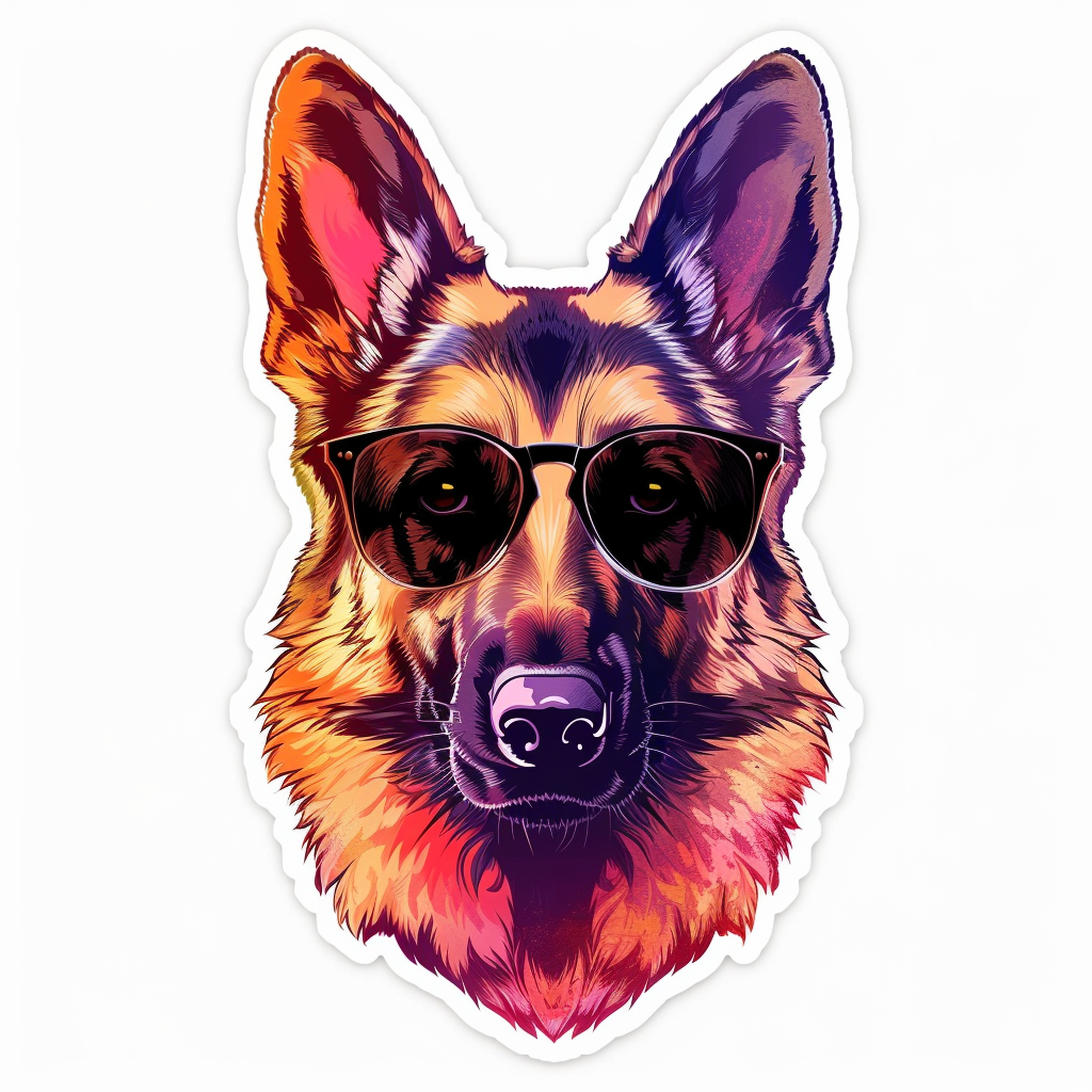 German Shepherd Dog Vinyl Decal Sticker for Car, Laptop, Tumbler and more # F011615