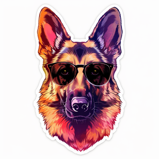 German Shepherd Dog Vinyl Decal Sticker for Car, Laptop, Tumbler and more # F011615