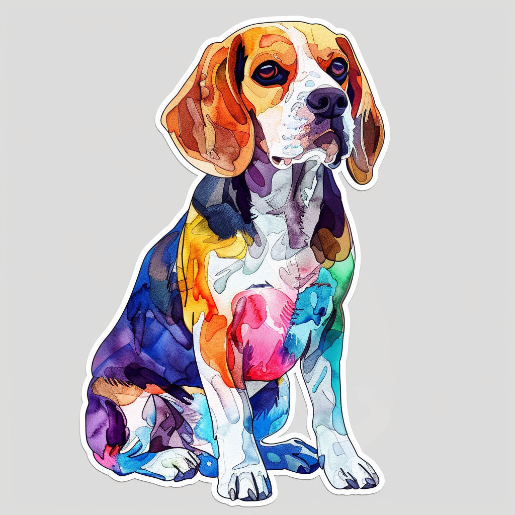 Beagle dog Vinyl Decal Sticker for Car, Laptop, Tumbler and more # F012125