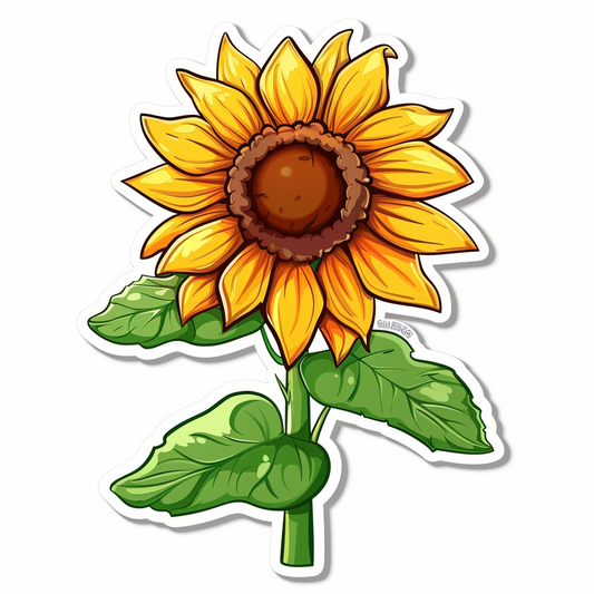 Sunflower flower majestic Expressive surreal Vinyl Decal Sticker for Car, Laptop, Tumbler and more # F022955